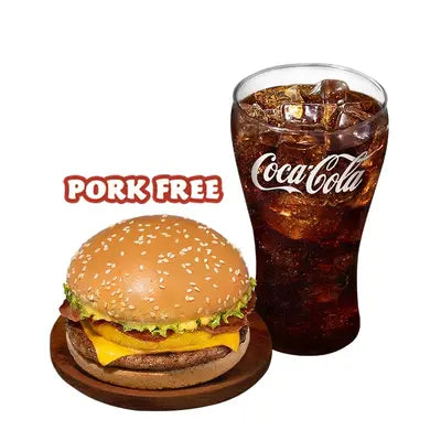 Amazing Aloha Champ Jr. Burger w/o Bacon w/ Drink