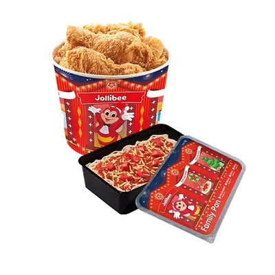 Family Super Meals B: 8pc Chickenjoy Bucket w/ Jolly Spaghetti Family Pan