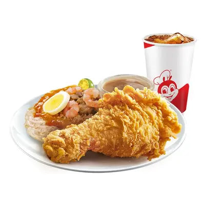 1 - pc. Chickenjoy w/ Palabok w/ Drink